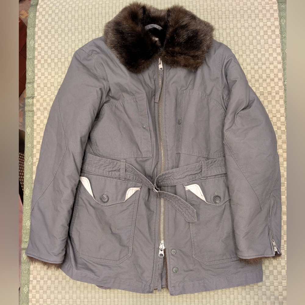 RARE Engineered Garments Faux Fur Lined Parka Olive Men's Size Medium Made In NY